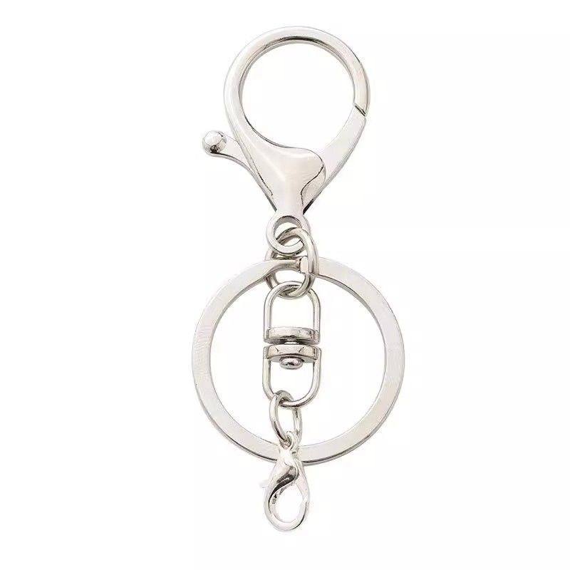 Spot Metal Lobster Clasp Four-Piece Set Alloy Key Ring Eight-Character Hanging 302 Crayfish Accessories Keychain Creative