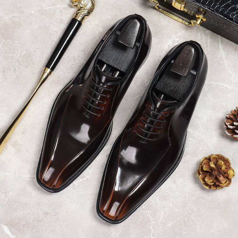 Giày Da Nam Chất Liệu Da Bò