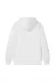 Terry white cardigan with small black heart on the front