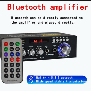 Cross-Border Foreign Trade Bluetooth 2.0 Amplifier 220V Card-Insert Radio USB Drive with Karaoke Amplifier, High-Fidelity Karaoke-Specific