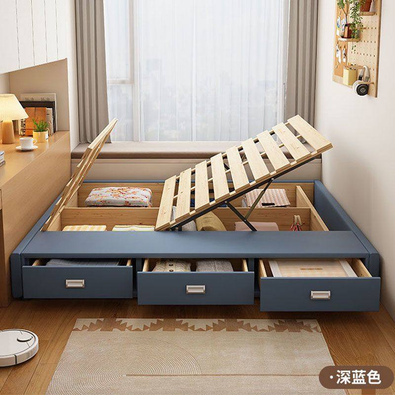 Modern Simple Multi-function Storage Bed Without Bedside Household Small Apartment Side Opening Air Pressure Tatami High Box Drawer Bed