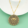 European and American Film and Television Accessories Pirates of the Caribbean Necklace Aztec Gold Coin Skull Pendant Personalized Men's Necklace