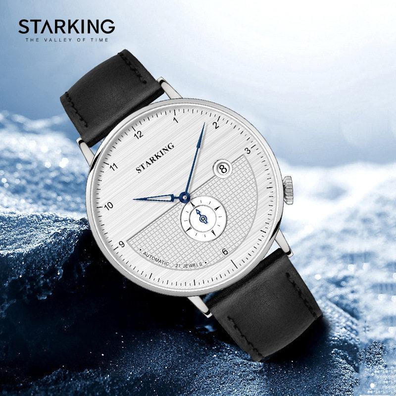 Xinghuang STARKING Watch Men's Simple Multicolor Small Second Plate Business Three-Pin Single Calendar Waterproof Watch