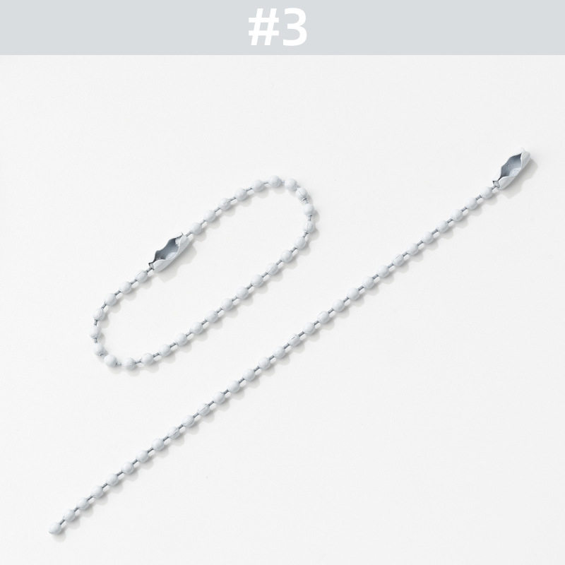 金属彩色珠链2.4mm波珠链糖果色diy饰品配件吊牌链烤漆咕卡挂链条