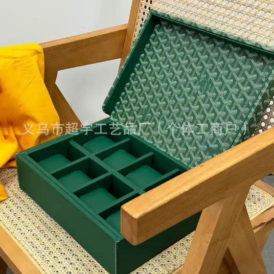 New Dog Tooth Watch Portable Storage Protection Box Collection Box Dustproof and Waterproof High-End Leather Lining Protection Travel