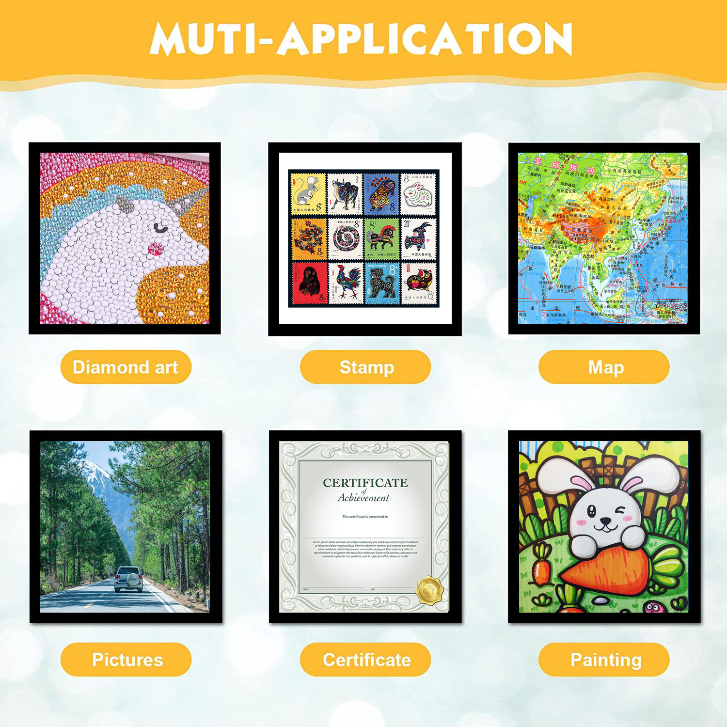 Diamond art frame magnetic photo frame 30*40cm photo frame diamond painting office decoration picture frame in stock