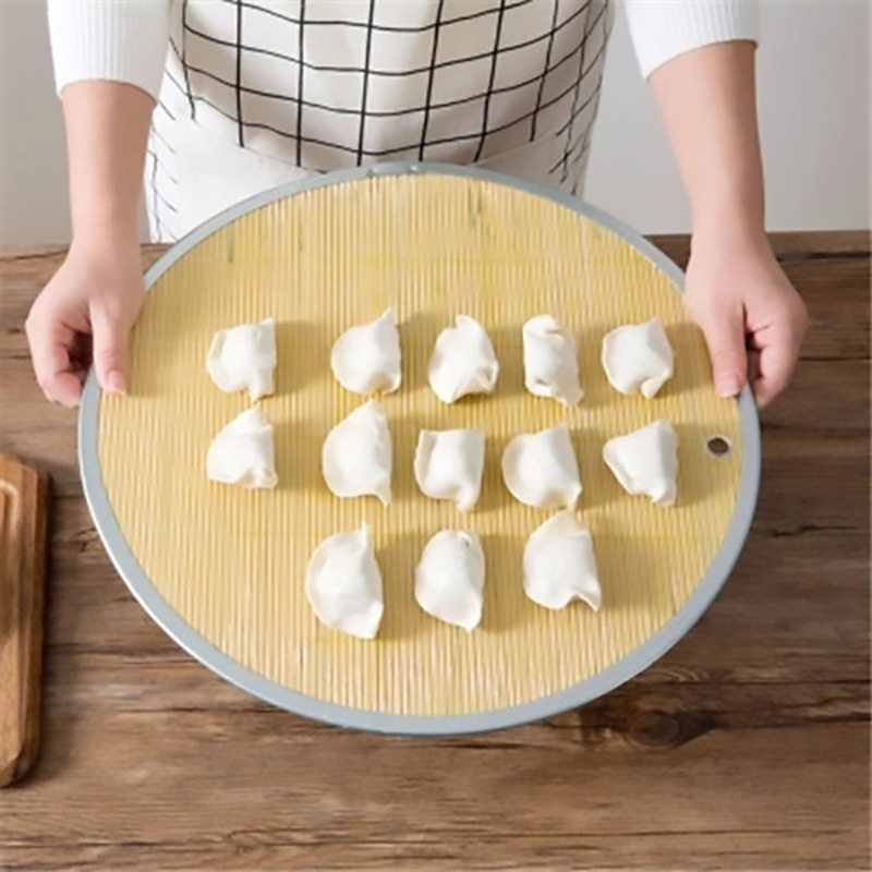 Dumpling Cover Mat, Dumpling Tray, Household Dumpling Mat, Grid Placement Plate, Dumpling Cover Mat, Dustpan Bamboo