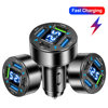 3USB + PD digital display car charger supports super fast charging car charger with one drag four QC3.0 car charger wholesale