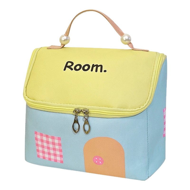 Little House Cosmetic Bag New Cute Storage Bag Women's Storage Outing Portable Toiletries Bag Large Capacity Storage Bag
