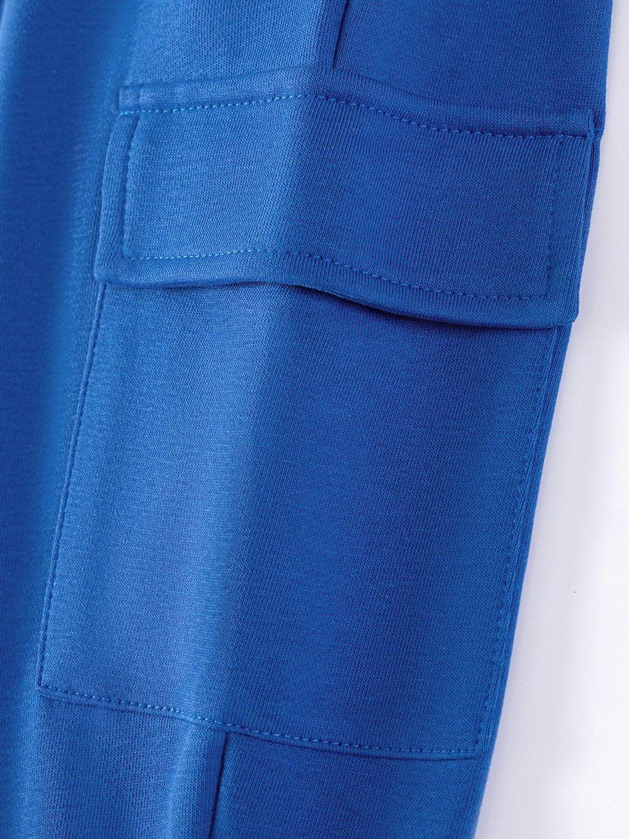 ملابس الأطفال، بنطال شحن للصبي، بنطال أطفال بأسلوب عصري لون متجانس خريفية