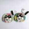 Japanese Kusuguru Genuine Embroidered Cat Coin Purse Clutch Wallet Earphone Data Cable Small Item Storage 401