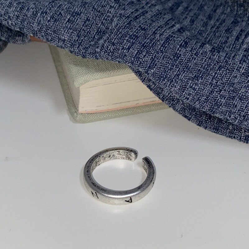 夏季复古重工925纯银戒指女小众轻奢高级感不掉色ins风百搭银饰品