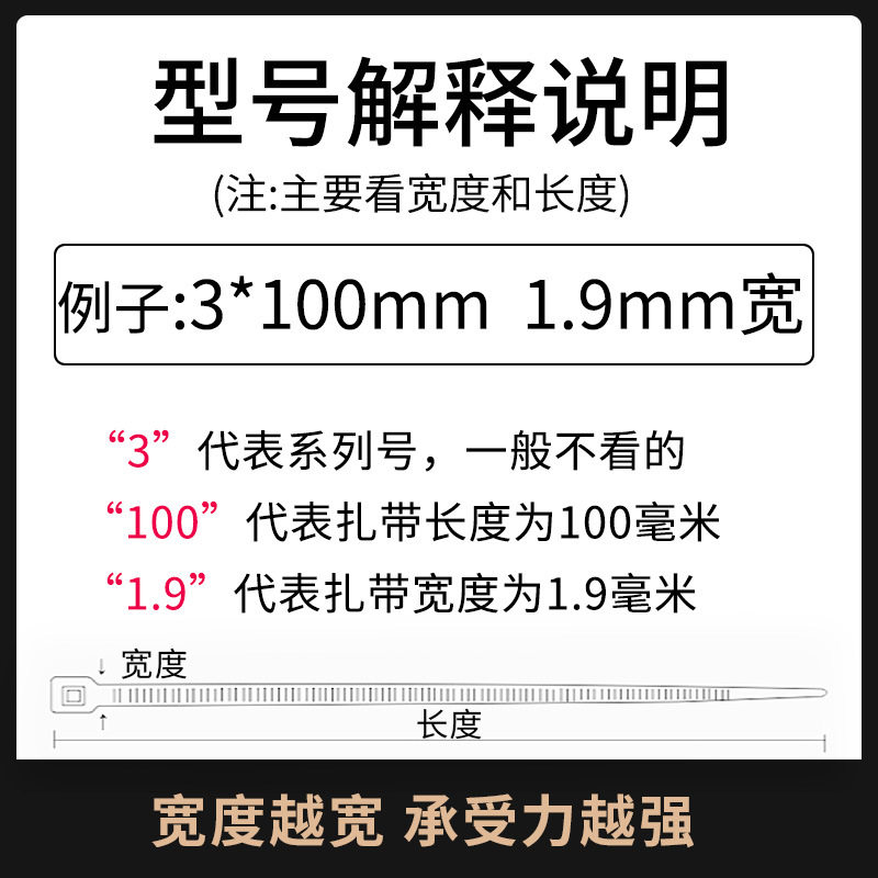Niuli NLZD self-locking cable tie 3*4*5*8GB series plastic cable tie factory wholesale