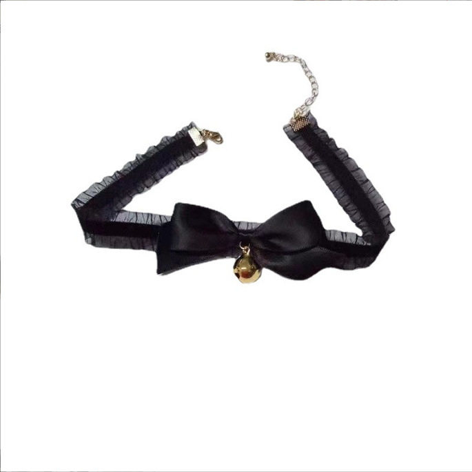 New Style Lace Collar for Women Taking Photos and Going Out, Super Fairy Halter Bell, Cute Bow Necklace Jewelry