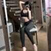 Airu Ruyi 2024 New Summer Intimates Ice Silk Yoga Pants Open-Fit No-Take-Off Split Sexy Sportswear 5516