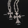 Crocky Star CH Hip Hop Nightclub Fashion Brand Cross Necklace Handmade Chain Valentine's Day Gift Vintage Imitation Silver Hanging Chain
