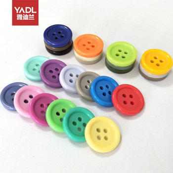 Spot wholesale color button shirt coat resin buckle clothing accessories buttons Children Fashion diy four eye buttons