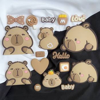 PVC soft rubber decoration handmade DIY accessories cute capybara kappibala mobile phone ipad shell jewelry refrigerator magnets