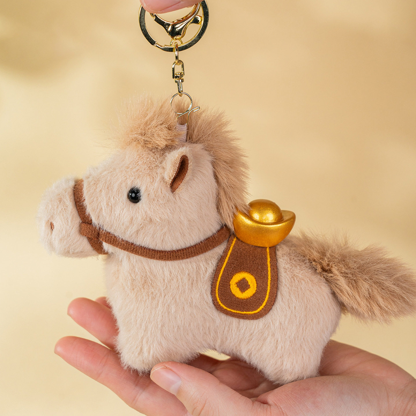 2026 Cute Year of the Horse Mascot Dunhuang Yuanbao Pony Doll Keychain Stuffed Toy Children's Doll Pendant