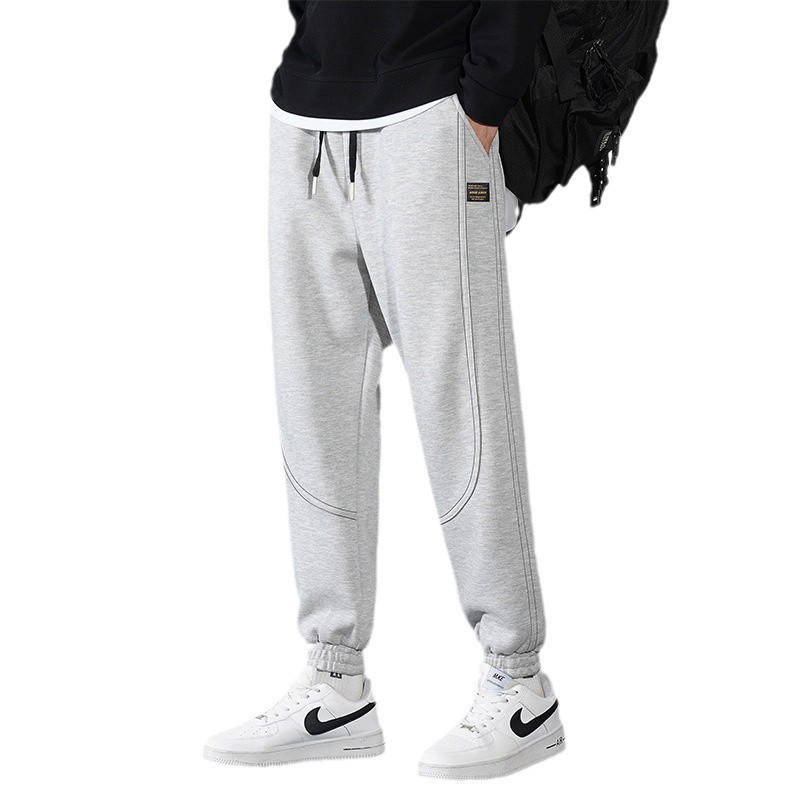 男士短裤夏外穿宽松男华棉休闲裤运动裤子透气束脚青年抽绳五分裤