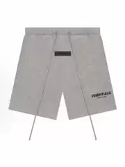 Essentials SS22 Letter Logo Flocked Print Drawstring Fleece Shorts American Style Sweatshort
