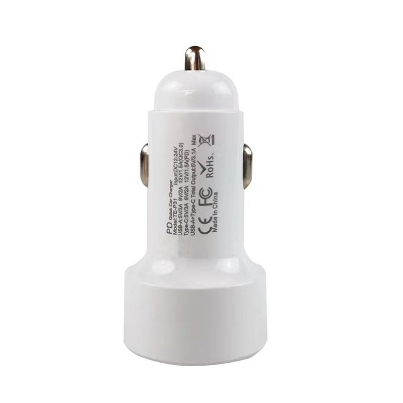 Cross-border new 48W car charger USB super fast charge QC3.0 flash charge one drag two cigarette lighter PD30W