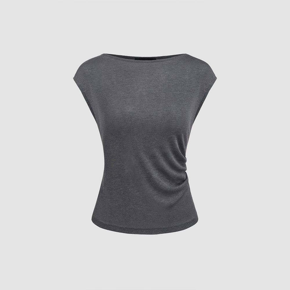 Womens Slim Fit Solid Color Short Sleeve T Shirt Round Neck Casual Style Summer Wear Wholesale Supply Available