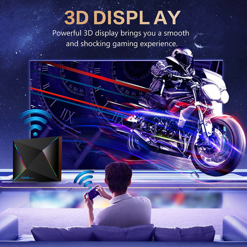 5g Gigabit 8K Wifi6 Android 14 Set-Top Box R69Plus Allchip H728 Tv Set-Top Box Tvbox Customized