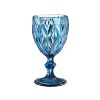 Cross-Border Wholesale European Style Embossed Red Wine Glass Colored Glass Beverage Cup Thickened Juice Milk Cup Wedding Goblet