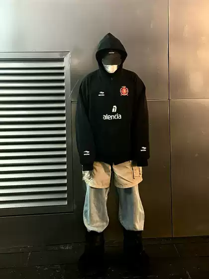 Paris Correct Version B Manchester United Football Team Zipper Hooded Sweatshirt Cardigan Men's and Women's High Version B Trendy Brand Hoodie Jacket