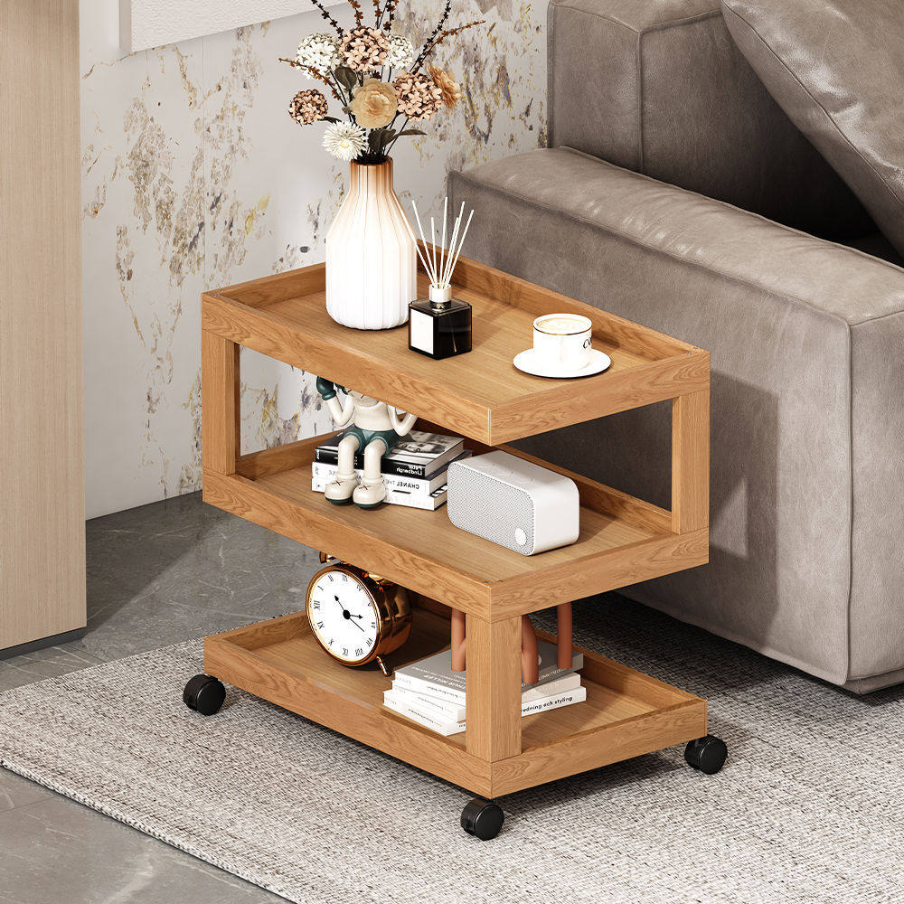 Light Luxury Living Room Sofa Side Table Tea Table Modern Simple Bedside Table Mobile Creative Bedside Small Coffee Table Small Table Narrow