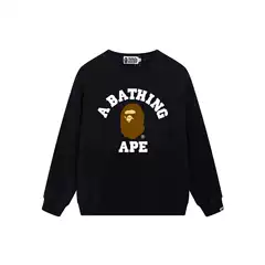 Cross-Border Export Wholesale Trendy Brand Bape Shark Ape Head Round Neck Sweatshirt One Piece Drop Shipping Autumn and Winter Terry Sweatshirt