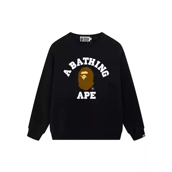 Cross-Border Export Wholesale Trendy Brand Bape Shark Ape Head Round Neck Sweatshirt One Piece Drop Shipping Autumn and Winter Terry Sweatshirt