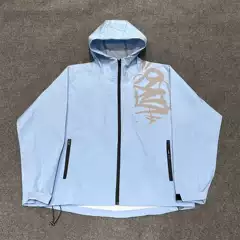 American Fashion Synaworld Letter Print Outdoor Casual Windproof Hooded Jacket Autum Zipper Jacket