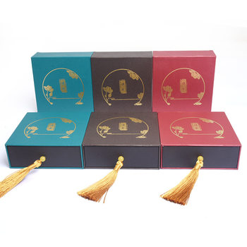 Gold-Stamped Heritage Drawer Ribbon Bracelet Box Jewelry Accessories Jade Bracelet Necklace Bracelet Storage Jewelry