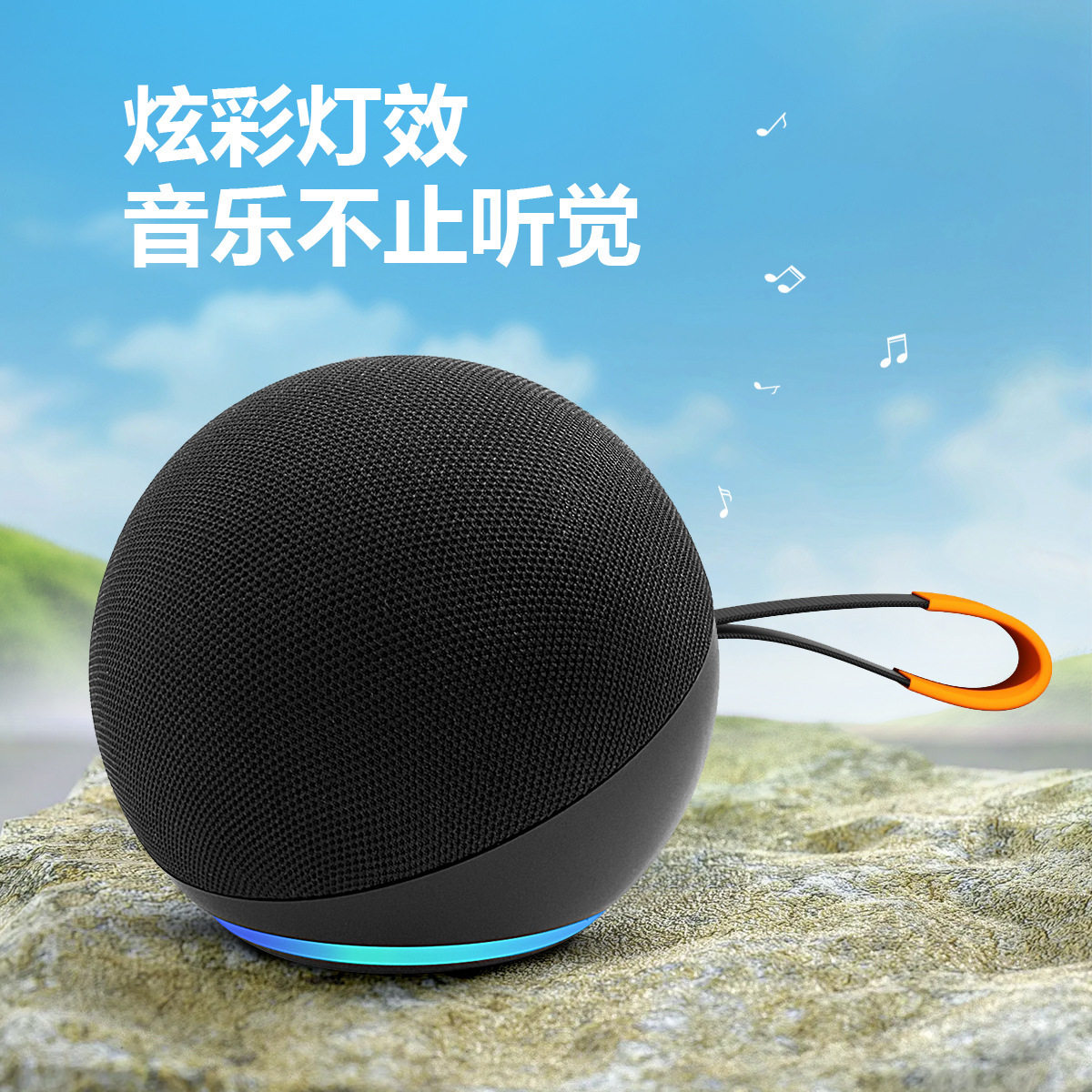 Cross-Border Alaxe Bluetooth Speaker Wireless Fabric Card Small Audio Subwoofer Desktop Mini Bluetooth Speaker