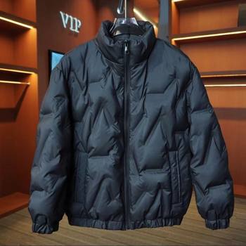 Celebrity-Style Short down Jacket Warm Coat Winter Versatile Solid Color Men's Thickened 11-Point Stand Collar