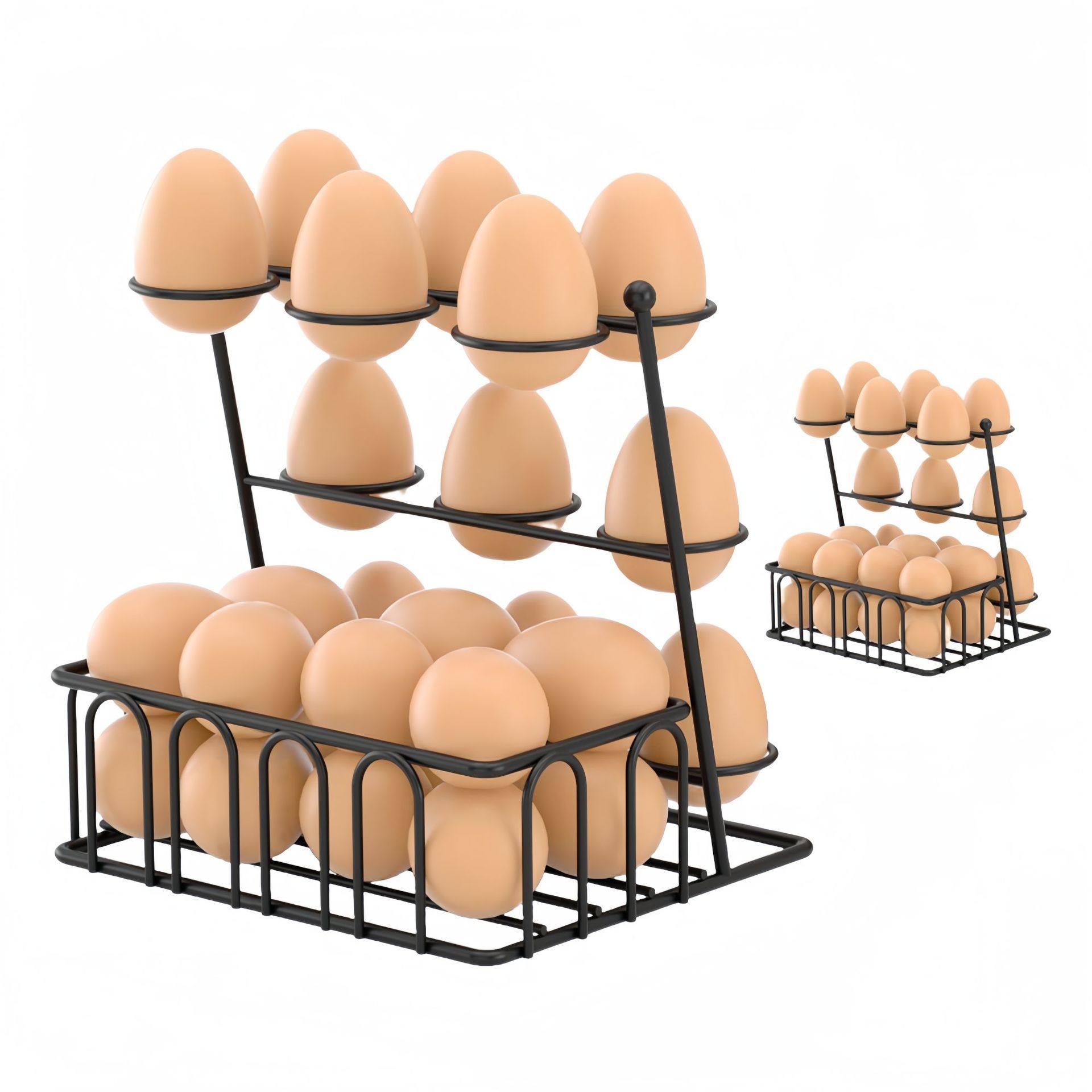 Cross-Border Breakfast Metal Iron Art Food Photography Props Nordic Simple Kitchen Egg Rack Egg Holder Portable