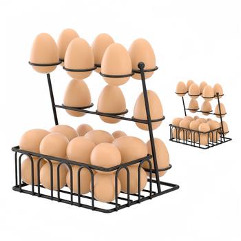 Cross-Border Breakfast Metal Iron Art Food Photography Props Nordic Simple Kitchen Egg Rack Egg Holder Portable
