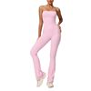 Xijia European and American Peach Hip-Lifting Halter Neck Sports Yoga Jumpsuit for Women, Casual Flared Fitness Yoga Wear Lt04