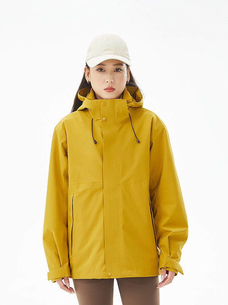 Kaimu Stone National Standard Level 1 Jacket Women's 3-in-1 Jacket Men's Fluorine-Free Waterproof Windproof Extra Large Size Coat