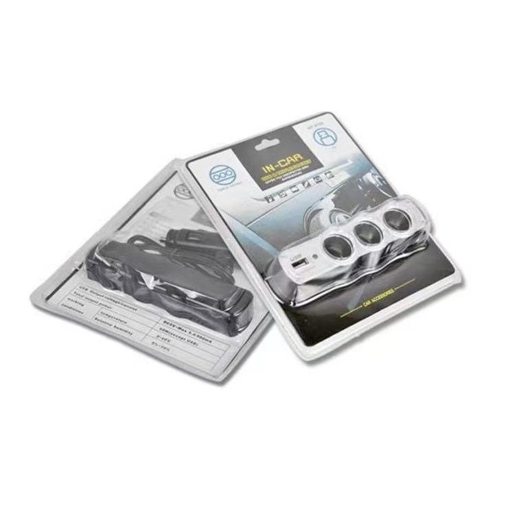 Factory direct car cigarette lighter 12/24v Universal car three cigarette lighter car cigarette lighter