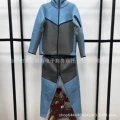 Sky blue and charcoal gray suit