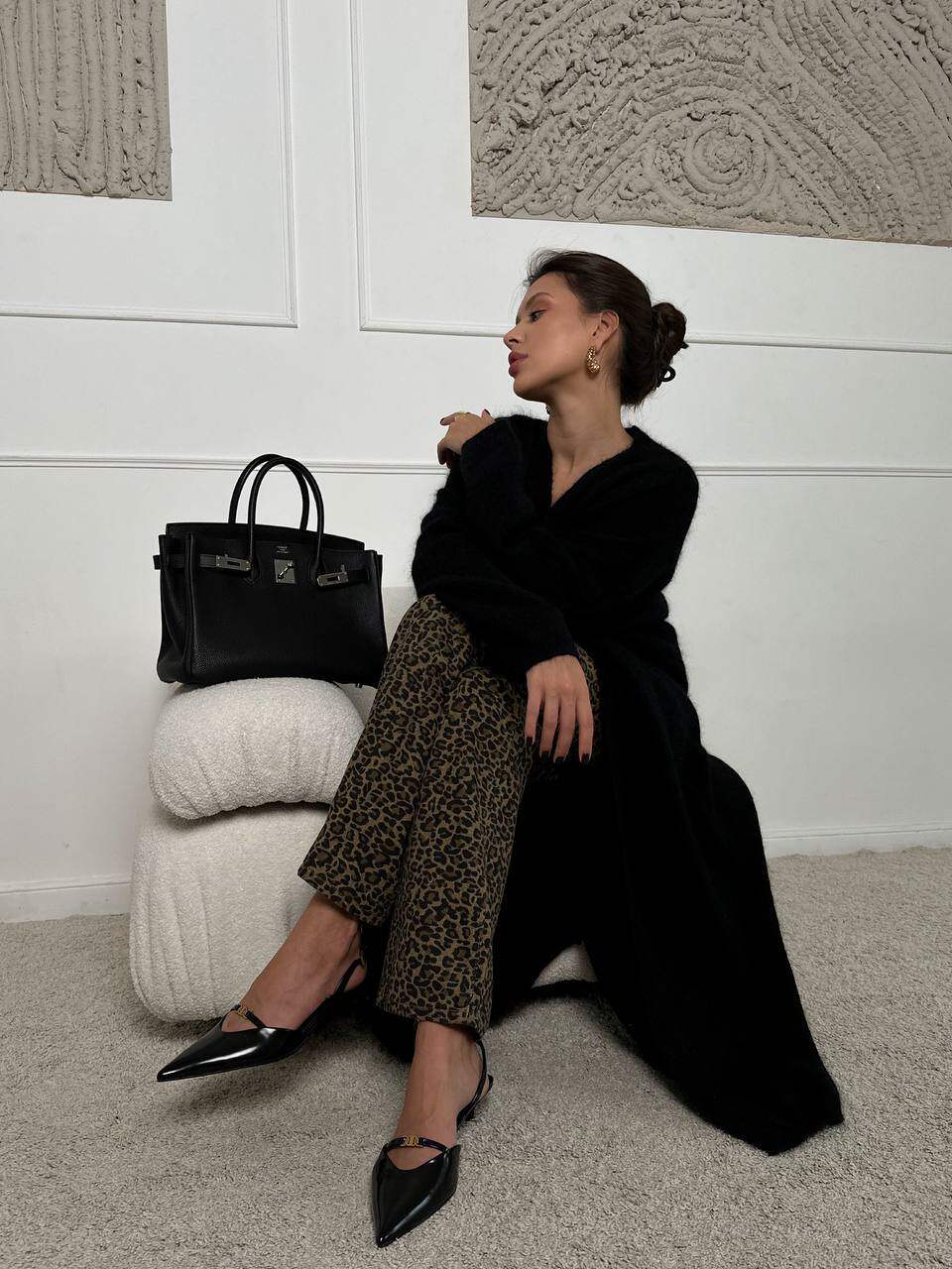 Womens Oversized Long Cardigan and Split Maxi Skirt Set Faux Mink Fabric Cozy Fall Winter Style Wholesale Available