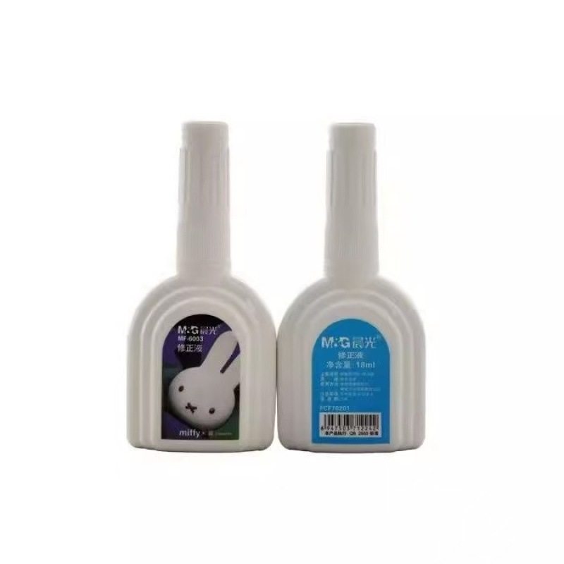 Morning Light 6003 Correction Fluid Miffy White 18ml Student Office Large Capacity Error Correction Fluid