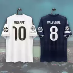 2526 Real Madrid Jersey No. 10 Mbappe 7 Vinicius No. 5 Bellingham Home and Away Second Away Football Uniform