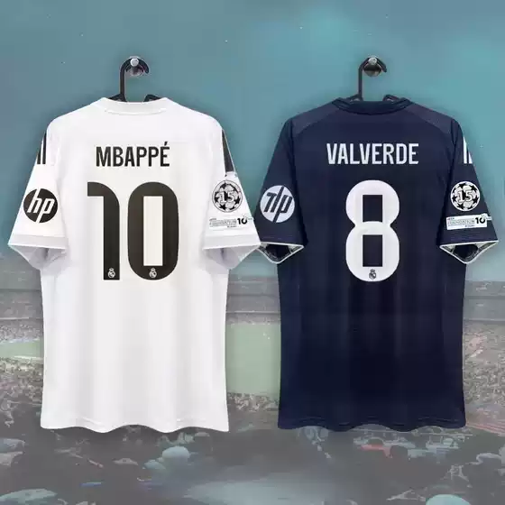 2526 Real Madrid Jersey No. 10 Mbappe 7 Vinicius No. 5 Bellingham Home and Away Second Away Football Uniform