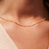 European and American INS Rust-free Waterproof Stainless Steel Fine Bead Chain Necklace Women's Minimalist Fashion Stacked Collar Necklace Jewelry