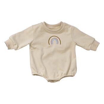 Spring and Autumn New Children's Clothes Newborn Clothes Class a One-piece Clothes Long-sleeved Rainbow Hassel Climbing Clothes Home Clothes