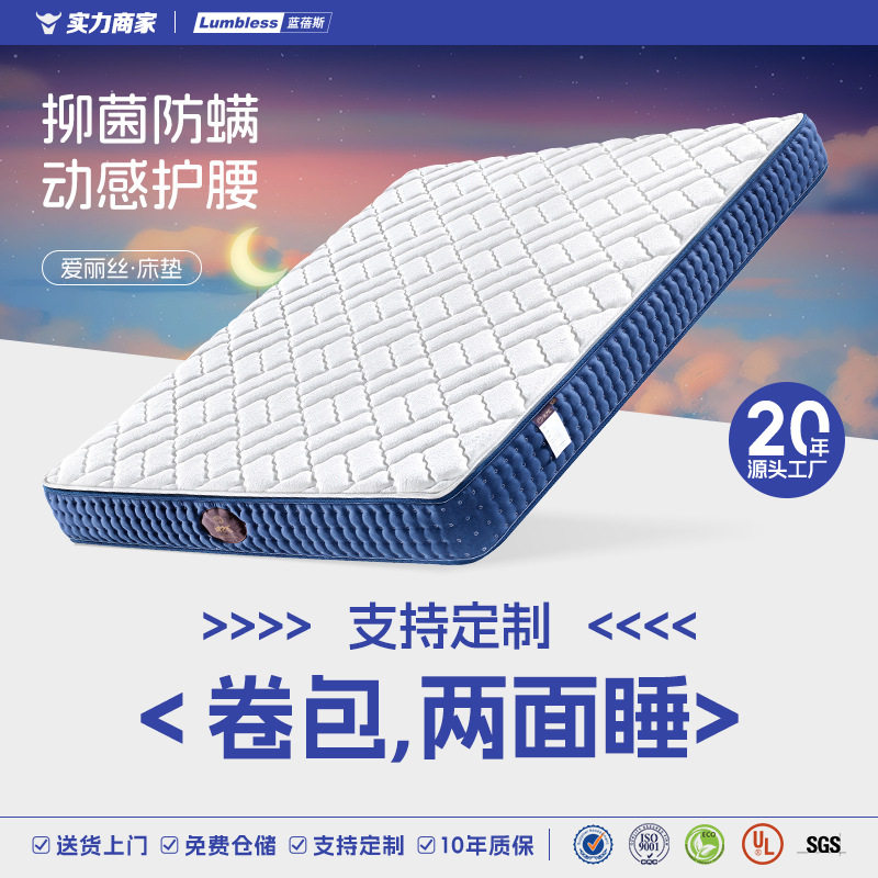 Lanbeisi Silent Independent Spring Latex Mattress Soft and Hard Dual-Use Five-Star Hotel B&B Simmons Mattress